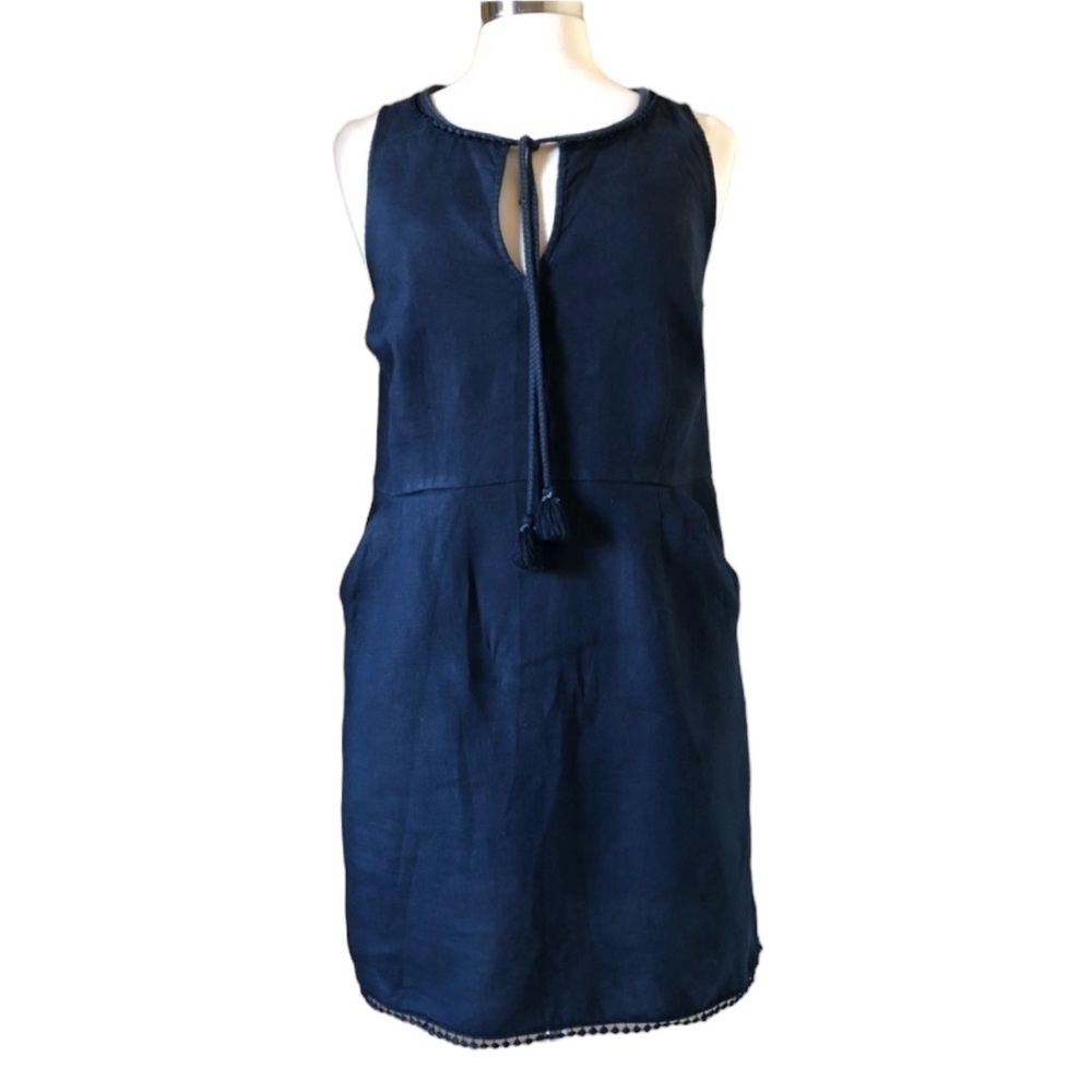 Calypso St Barth Linen dress Navy Size Large